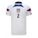 Camiseta Estados Unidos Sergino Dest #2 Primera Equipación Mundial 2022 manga corta